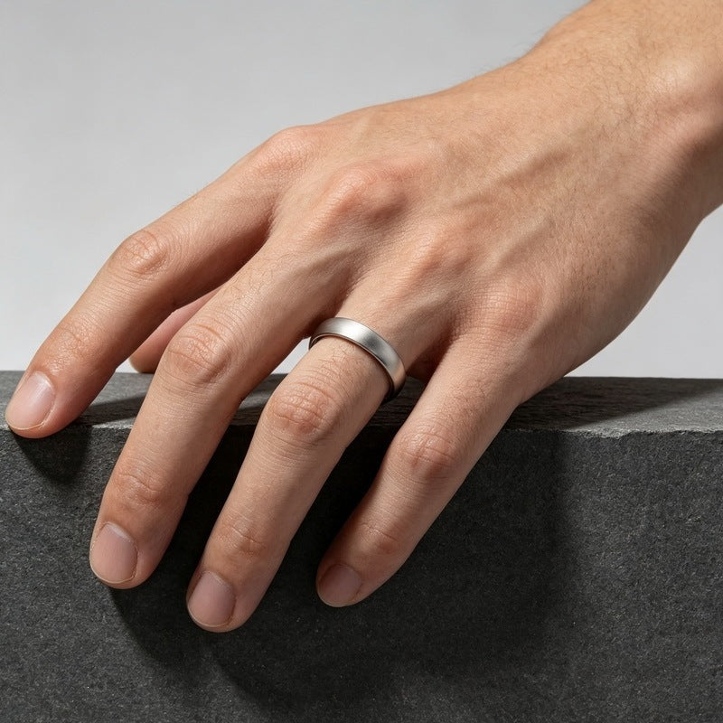 Inner Ring Polished Outer Arc Brushed Ring Multi-Specification Plain Ring Loach Back Ring