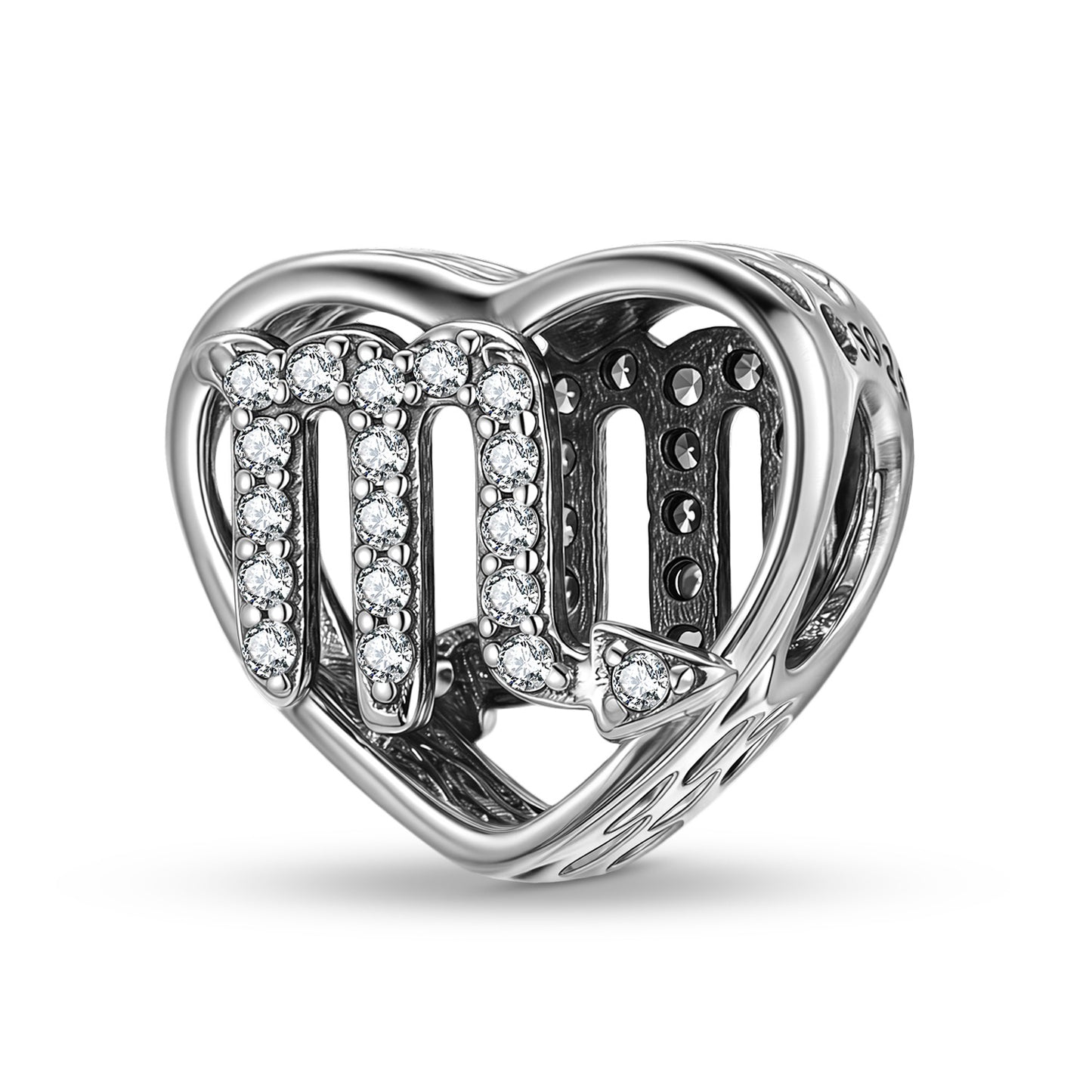 Planderful Jewelry Sterling Silver Beading Pendant With Zircon For Elegant DIY Jewelry