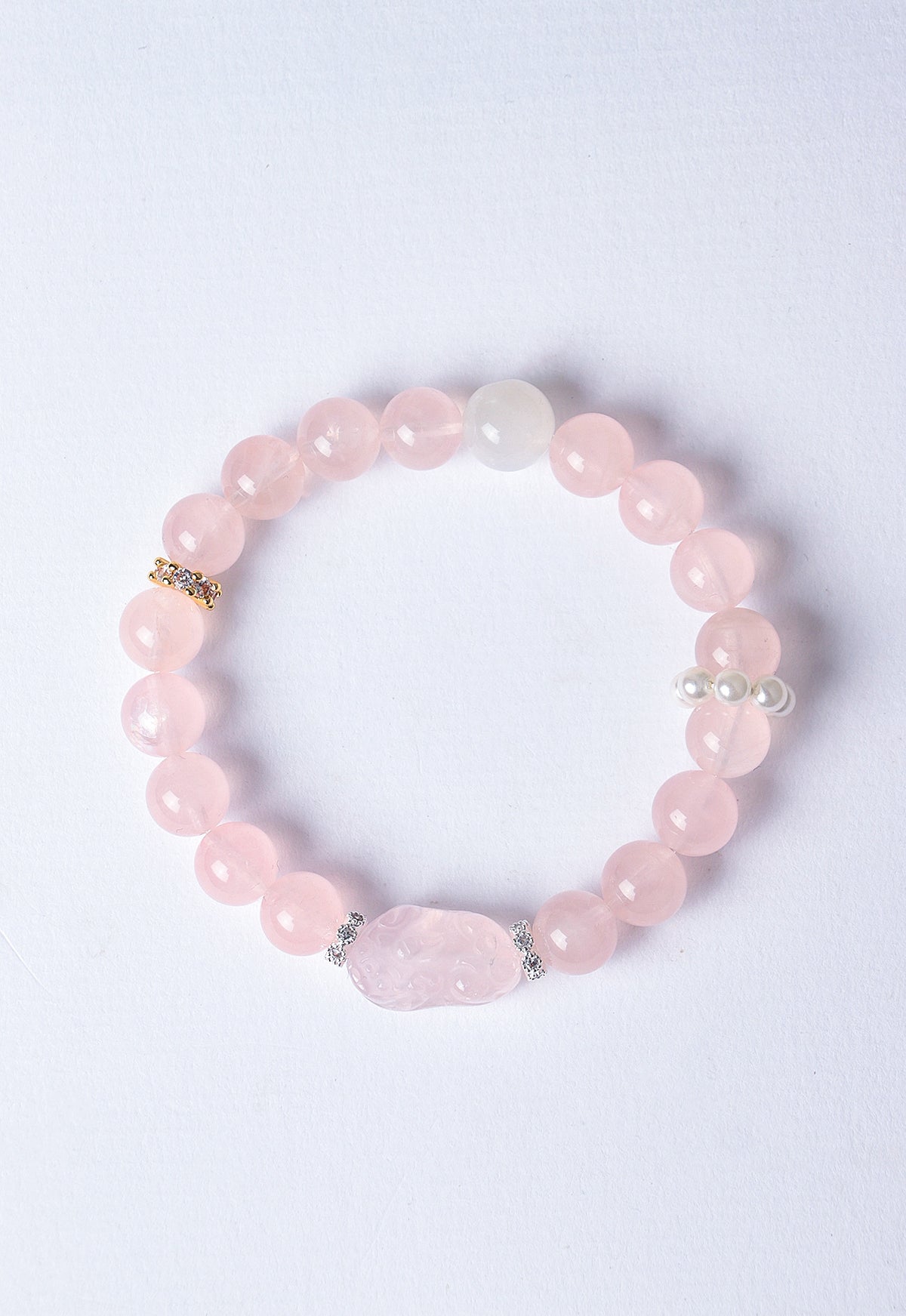 Rose Quartz Crystal Pixiu Bracelet
