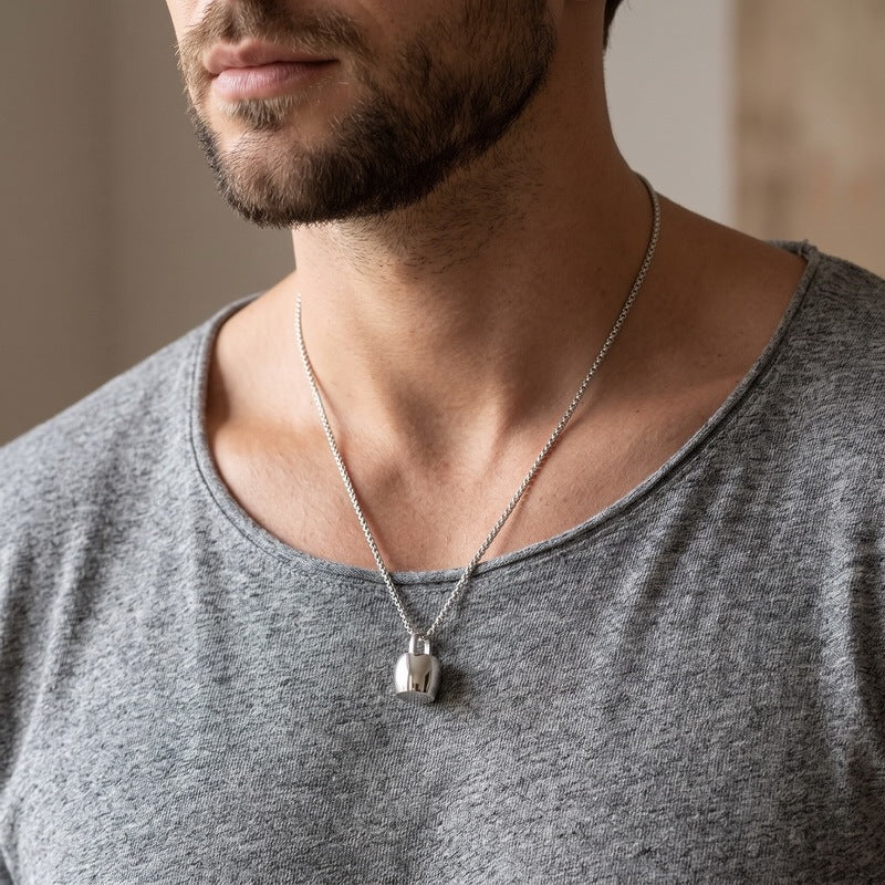 Glossy Kettle Necklace Mini Pot Stainless Steel Men And