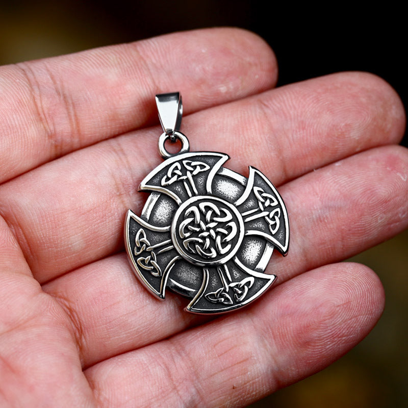 Retro Viking Celtic Knot Cross Pendant for Men - Wholesale Stainless Steel Accessories