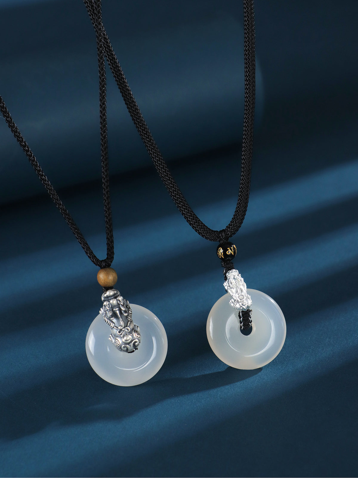 999 Silver Pixiu Peace Buckle Pendant Necklace