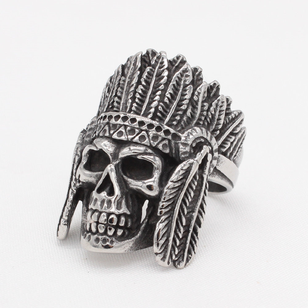 Planderful Titanium Steel Skull Ring For Men Unisex Gothic Protection Statement Everyday Genie