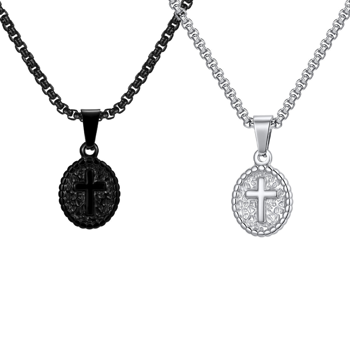 Vintage Cross Medallion Pendant — Three Finishes