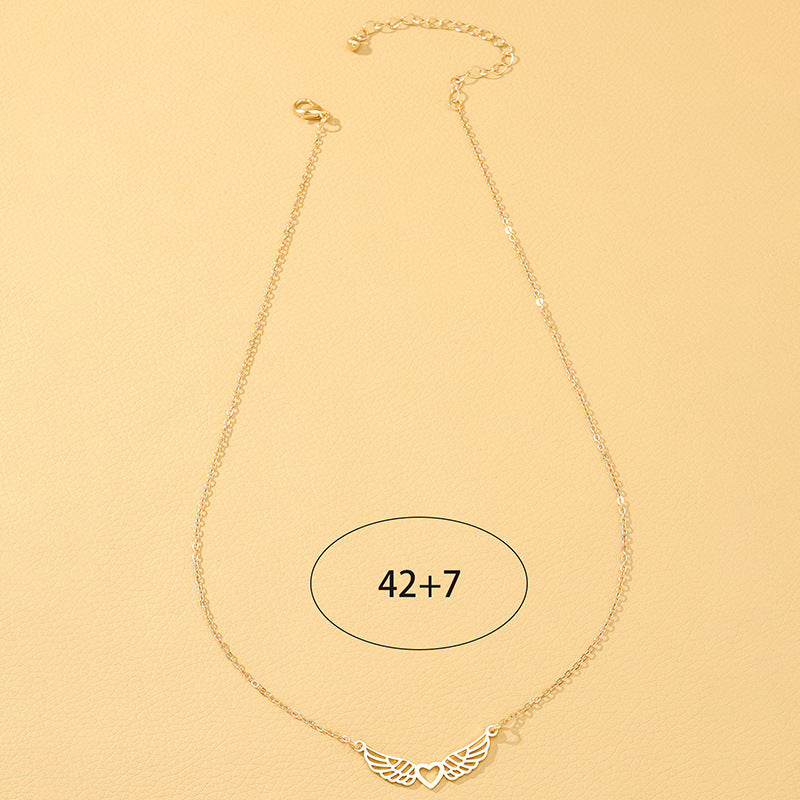 Vienna Verve Metal Necklace with Love Wings Pendants - Wholesale Jewelry Collection