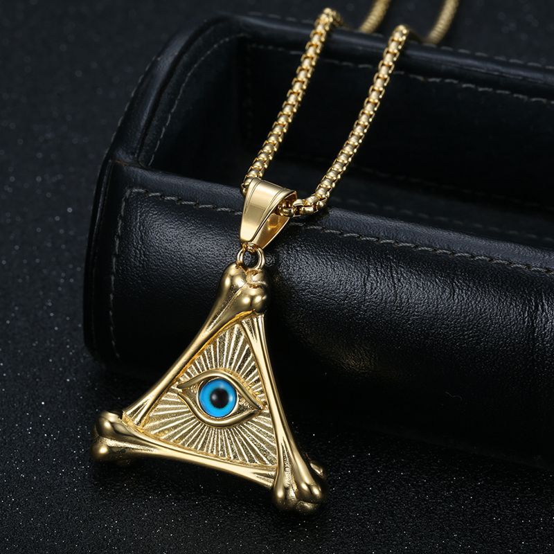 Gold-Plated Stainless Steel Necklace - Statement Punk