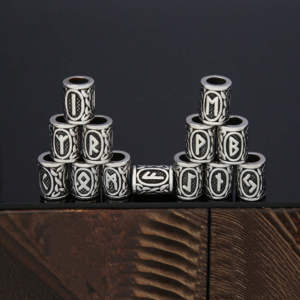 New Retro Stainless Steel Beads Viking Luhn Accessories Wholesale for Men