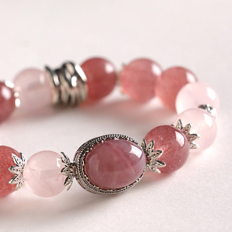 Planderful Fortune's Favor Bracelet – Sweet and Cute Pink Crystal Design