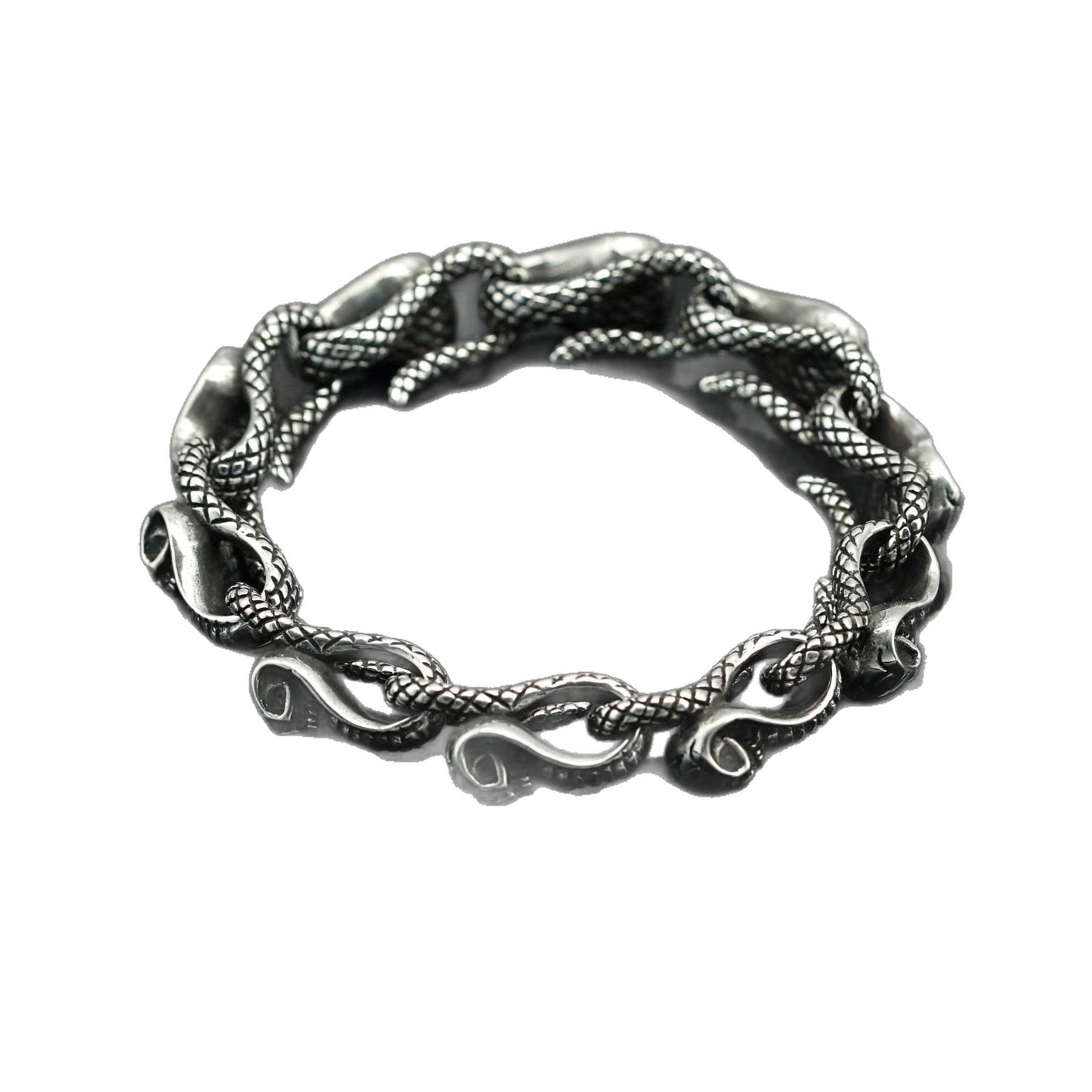 Planderful Skull Cobra Stainless Steel Bracelet for Men Unisex Punk Style Protection Statement