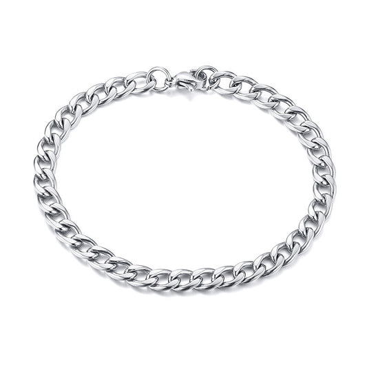 Various Sizes Stainless Steel NK Chain Bracelet Black Steel Men's Simple Chain Jewelry Wholesale for Men