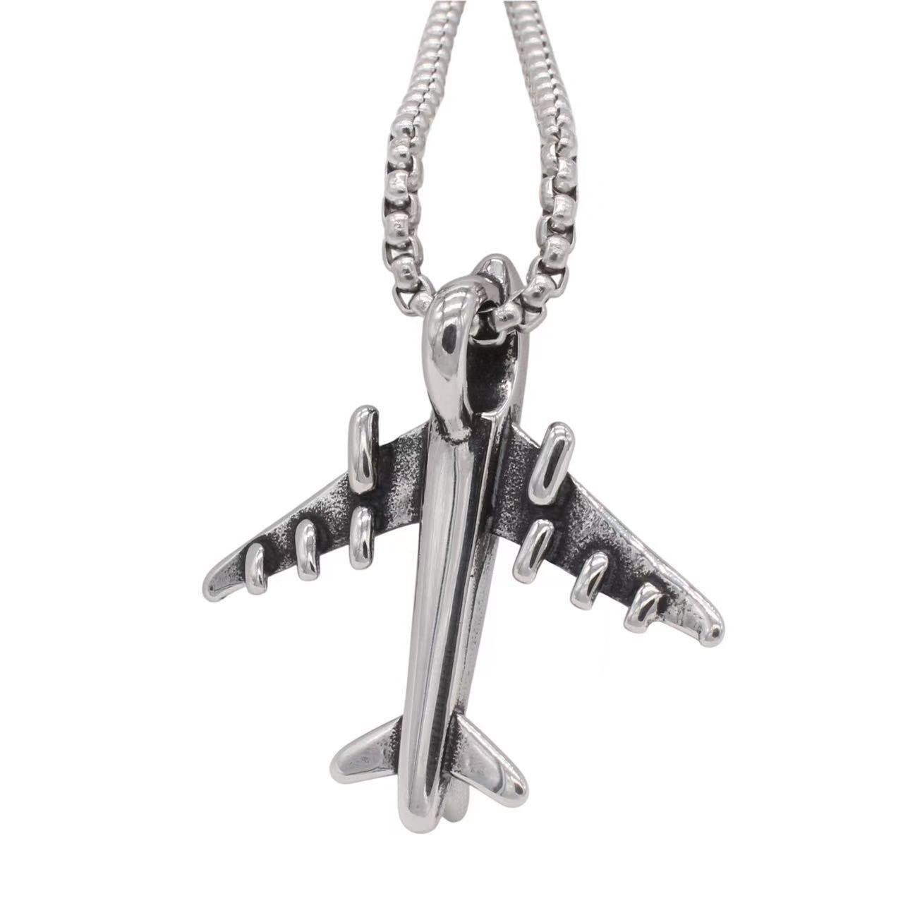 Premium Retro Aircraft Pendant Titanium Steel For Men And Unisex Planderful Everyday Genie Collection