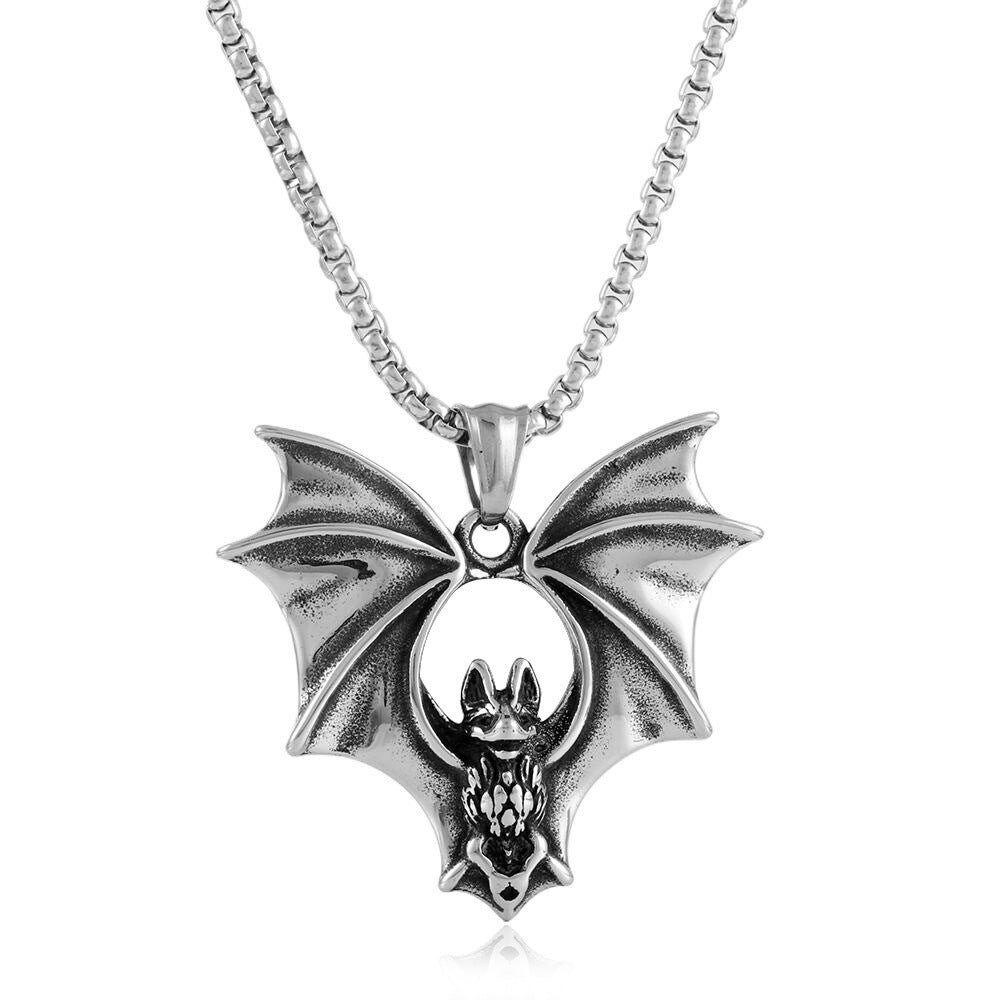 European And American Stainless Steel Fox Pendant Necklace