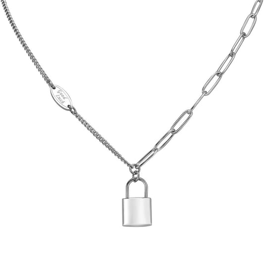 Planderful Titanium Steel Necklace Unisex Minimalist Clavicle Chain Durable Everyday Wear