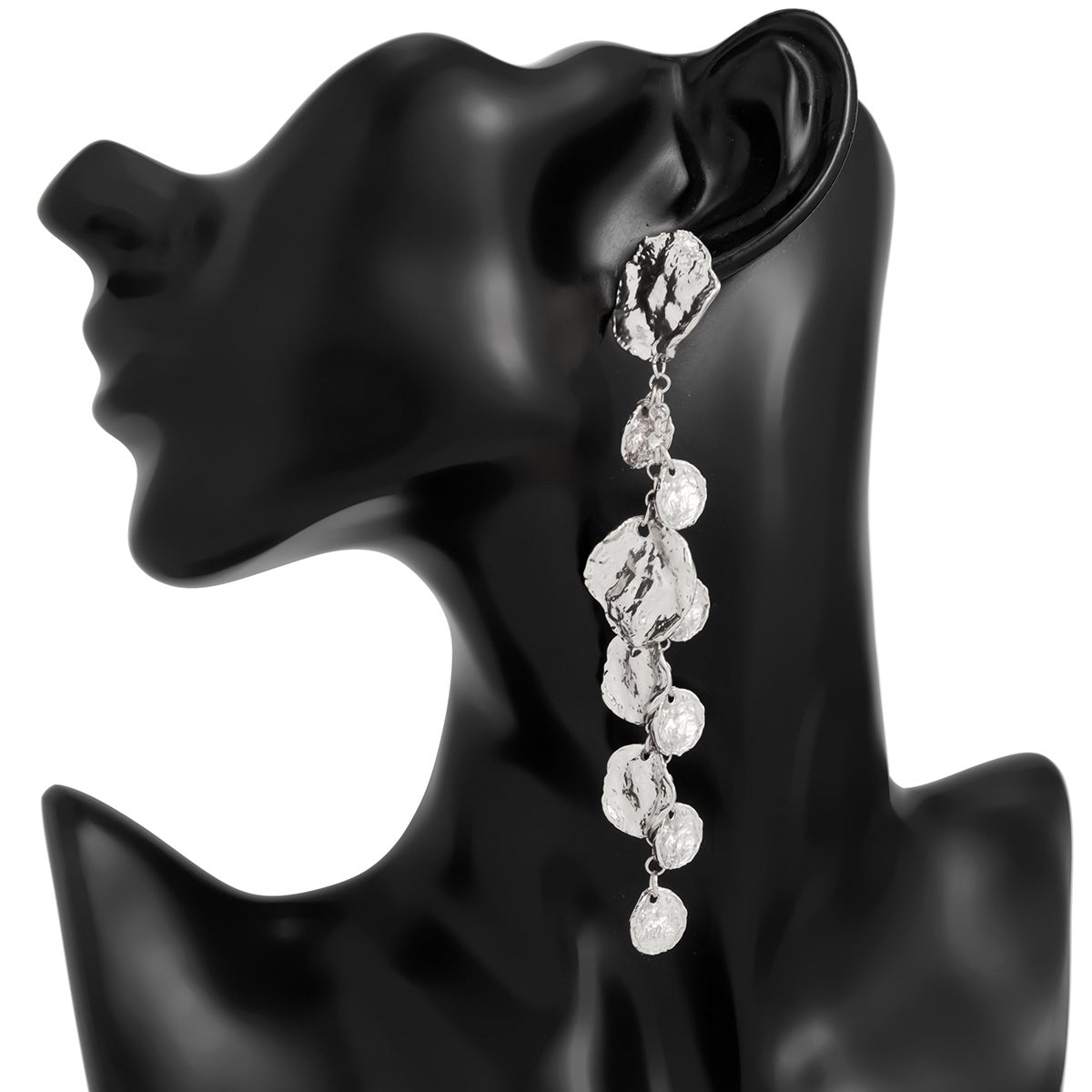 Planderful Vienna Verve Statement Fringe Earrings For Women With Sequined Disc Beads