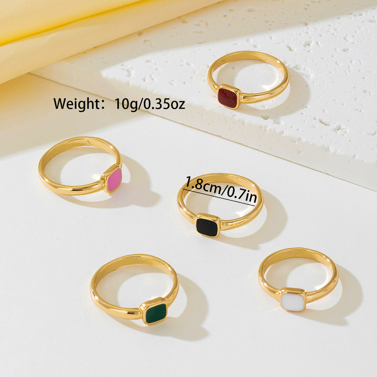Elegant Vintage Dopamine Drip Ring Set for Women