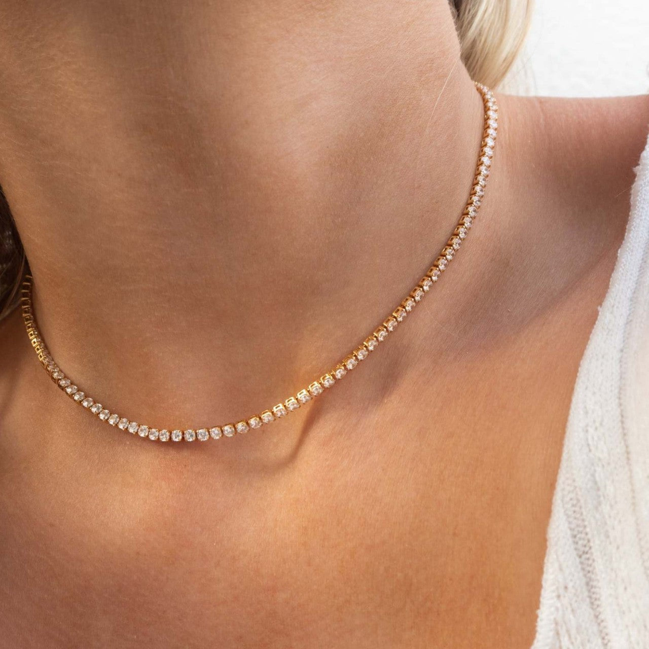 2mm Zircon Tennis Chain S925 Sterling Silver Hip Hop Full Necklace