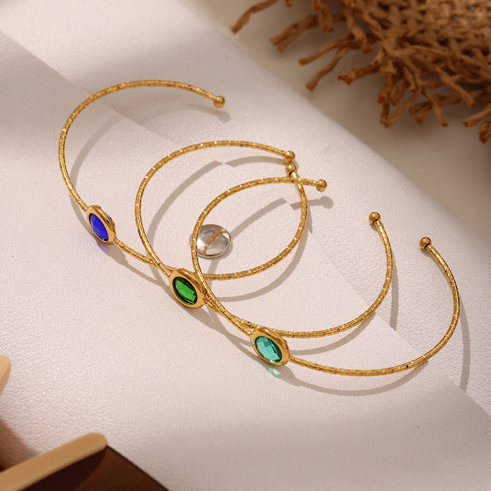 Planderful Round Cut Czech Glass Bracelet Fine Luxury Women