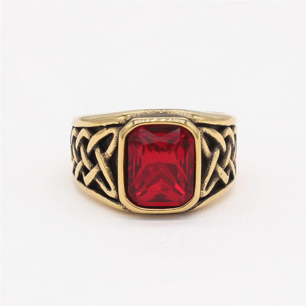 Planderful Viking Celtic Ring Titanium Steel Unisex Protection Charm Everyday Genie
