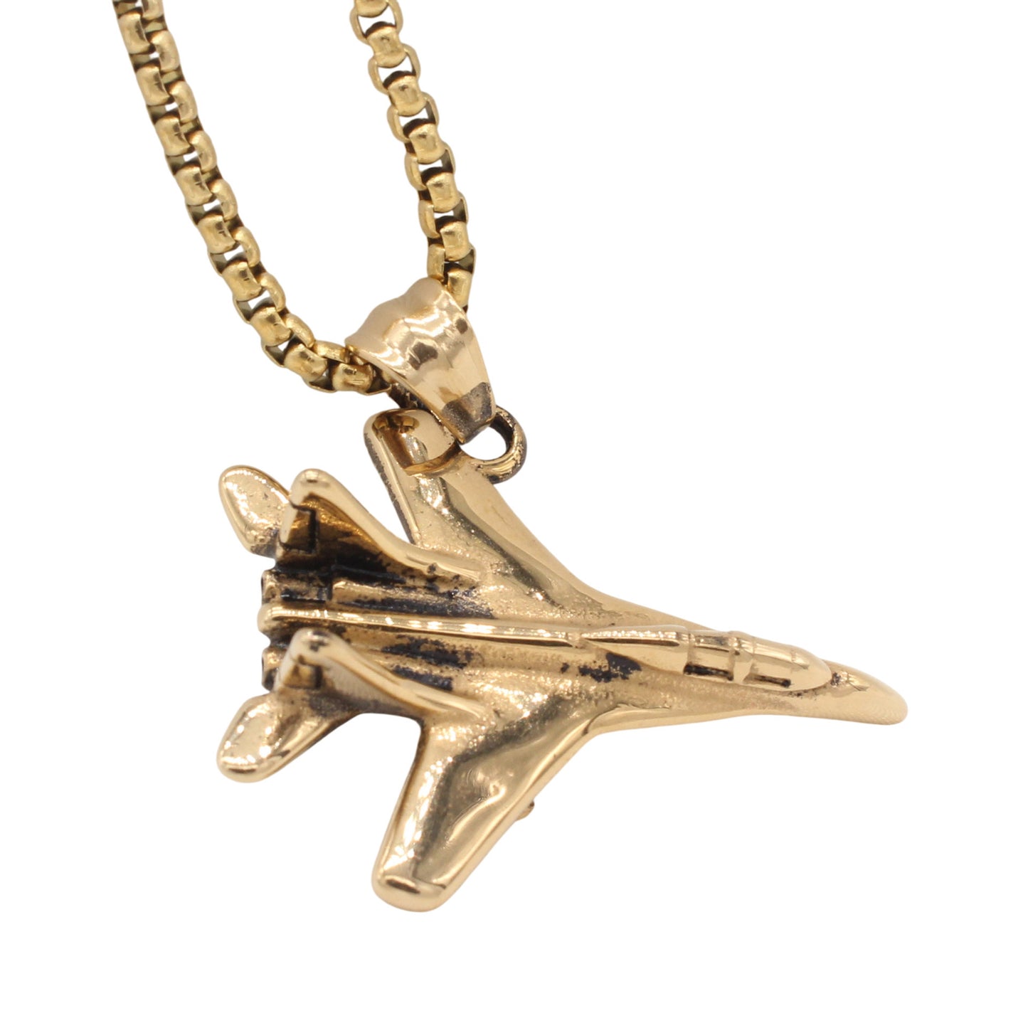 Planderful Everyday Genie – European and American Retro Aircraft Pendant Necklace for Men