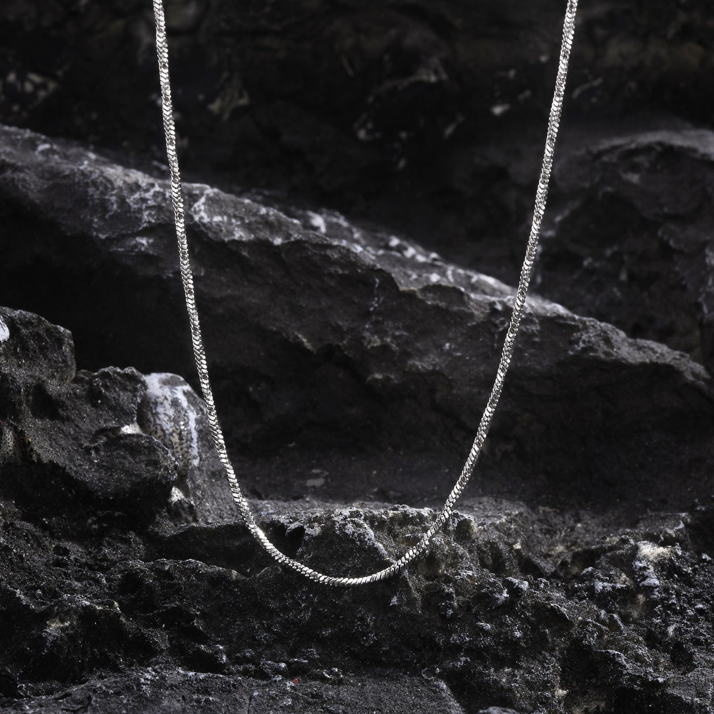 Men's Stainless Steel Twisted Square Snake Bone Chain Necklace