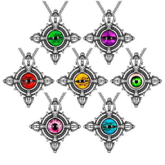 Stainless Steel Necklace – Elegant Devil's Eye Pendant