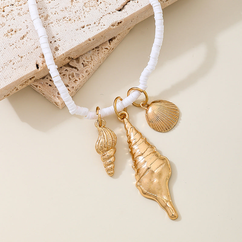 Planderful Vienna Verve Necklace – High-End Seaside Conch Shell Pendant