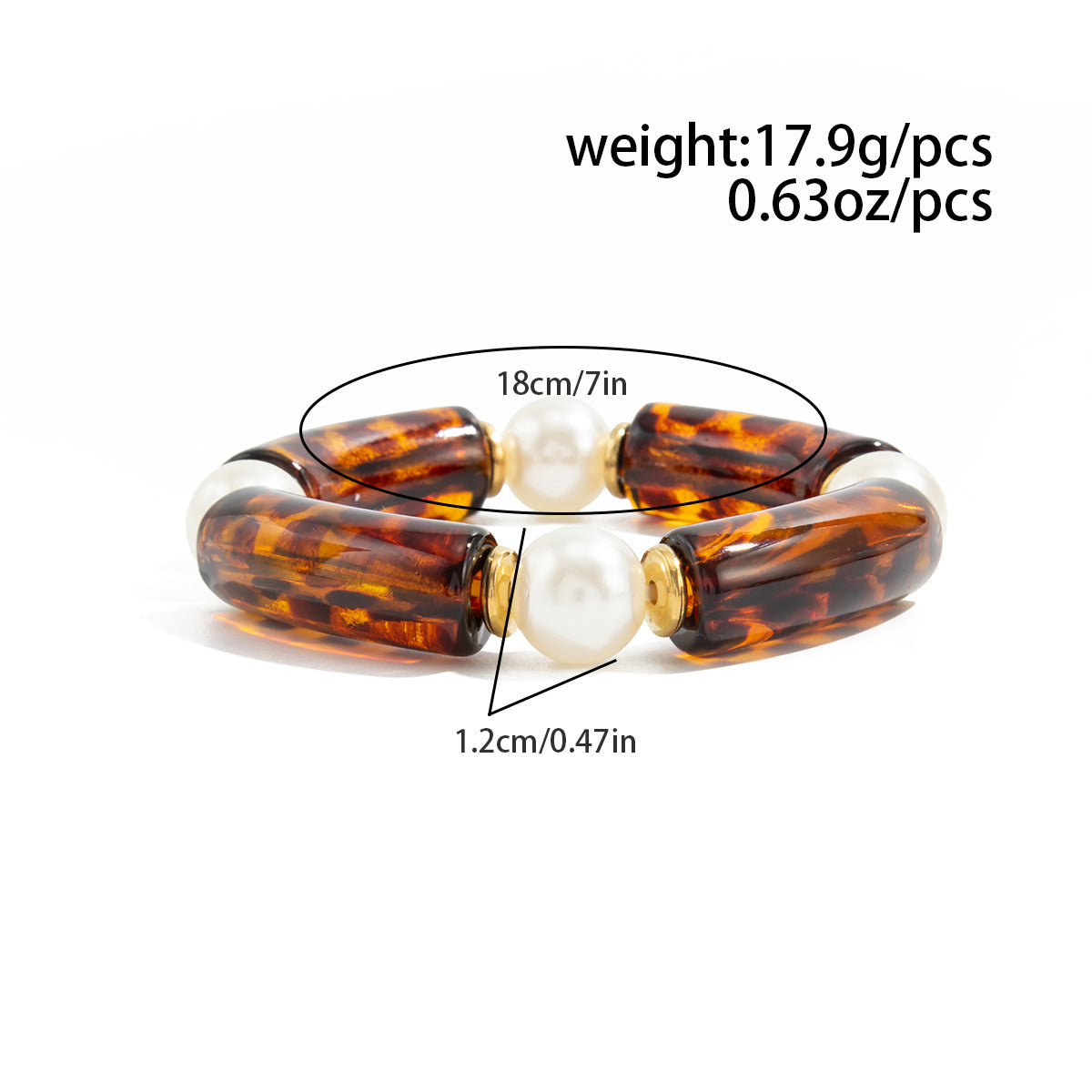 Planderful Amber Beaded Elastic Bracelet Vienna Verve Statement Jewelry For Women Fashion Lovers