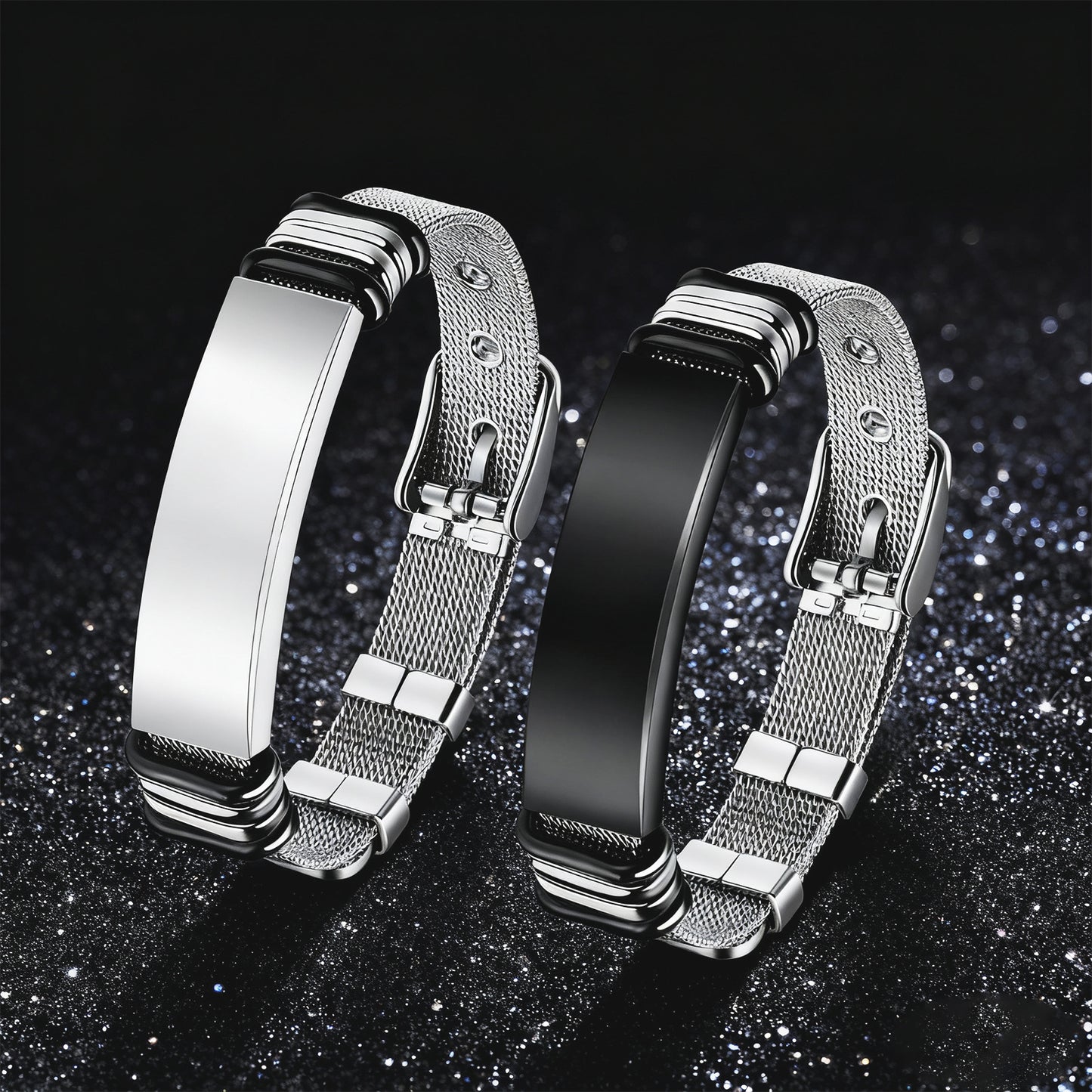 Planderful Premium Stainless Steel Mesh Bracelet Adjustable Unisex Gift For Men Women Teens