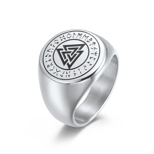 Planderful Mens Durable Steel Triangle Ring Eternal Celtic Design Everyday Genie Collection Hip Hop Style Size 7 12
