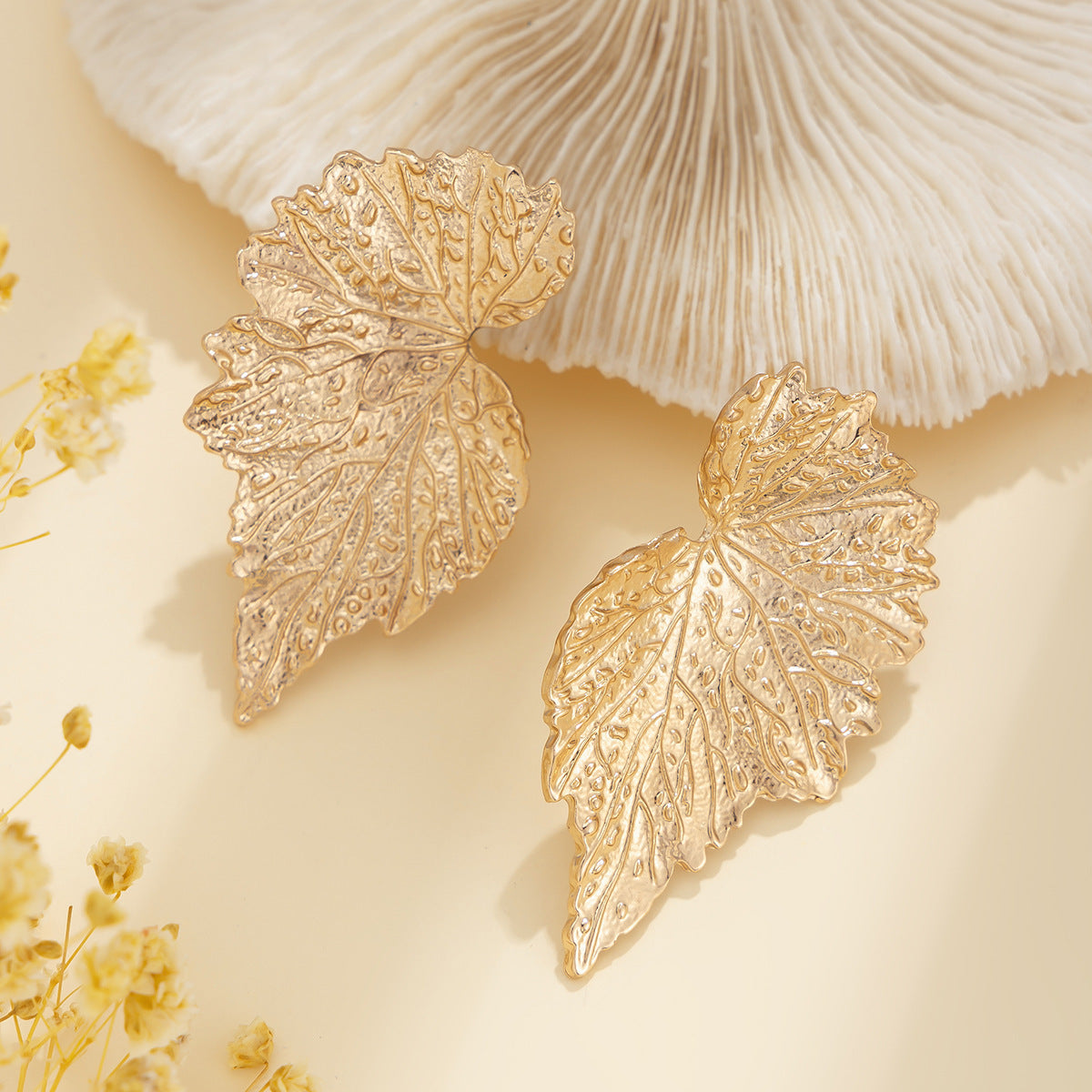 Planderful Vienna Verve Earrings – Exaggerated Ginkgo Biloba Design
