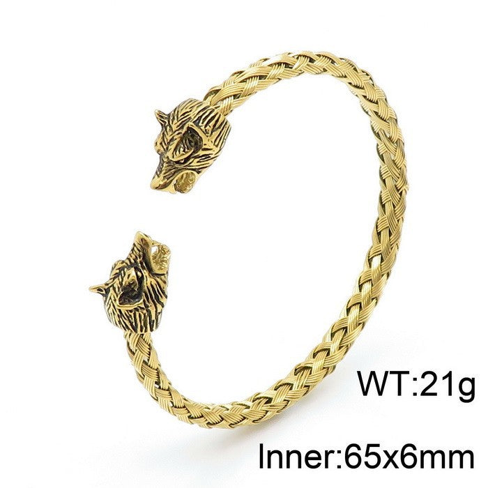 Stainless Steel Skull Open Men's Bracelet – Punk Bracelet.