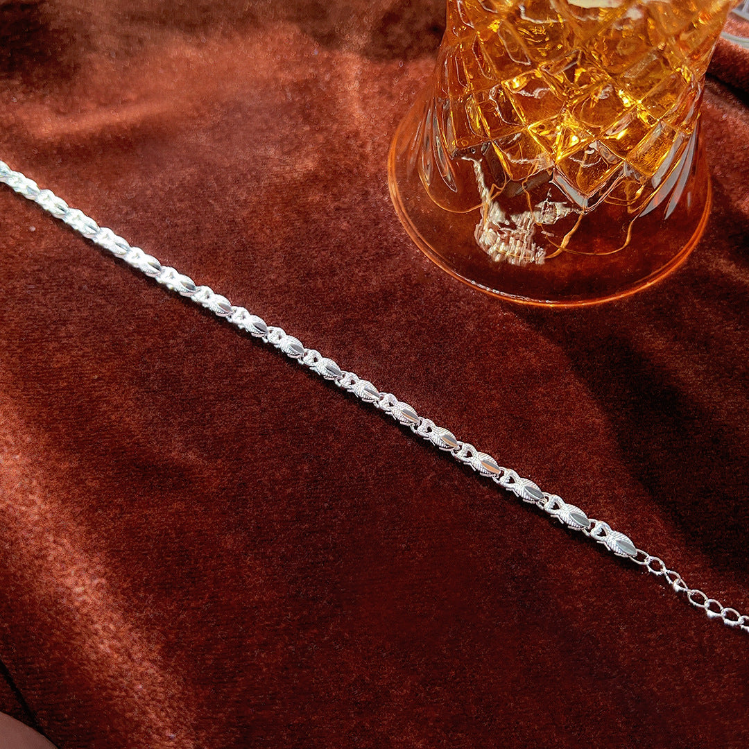 Planderful Everyday Genie – 999 Silver Phoenix Tail Car Flower Bracelet Female Sterling Silver Light Luxury Design