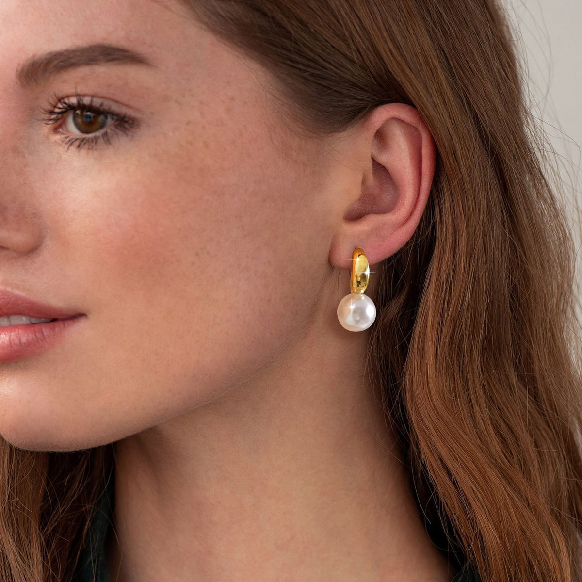 Stainless Steel Pearl Earrings