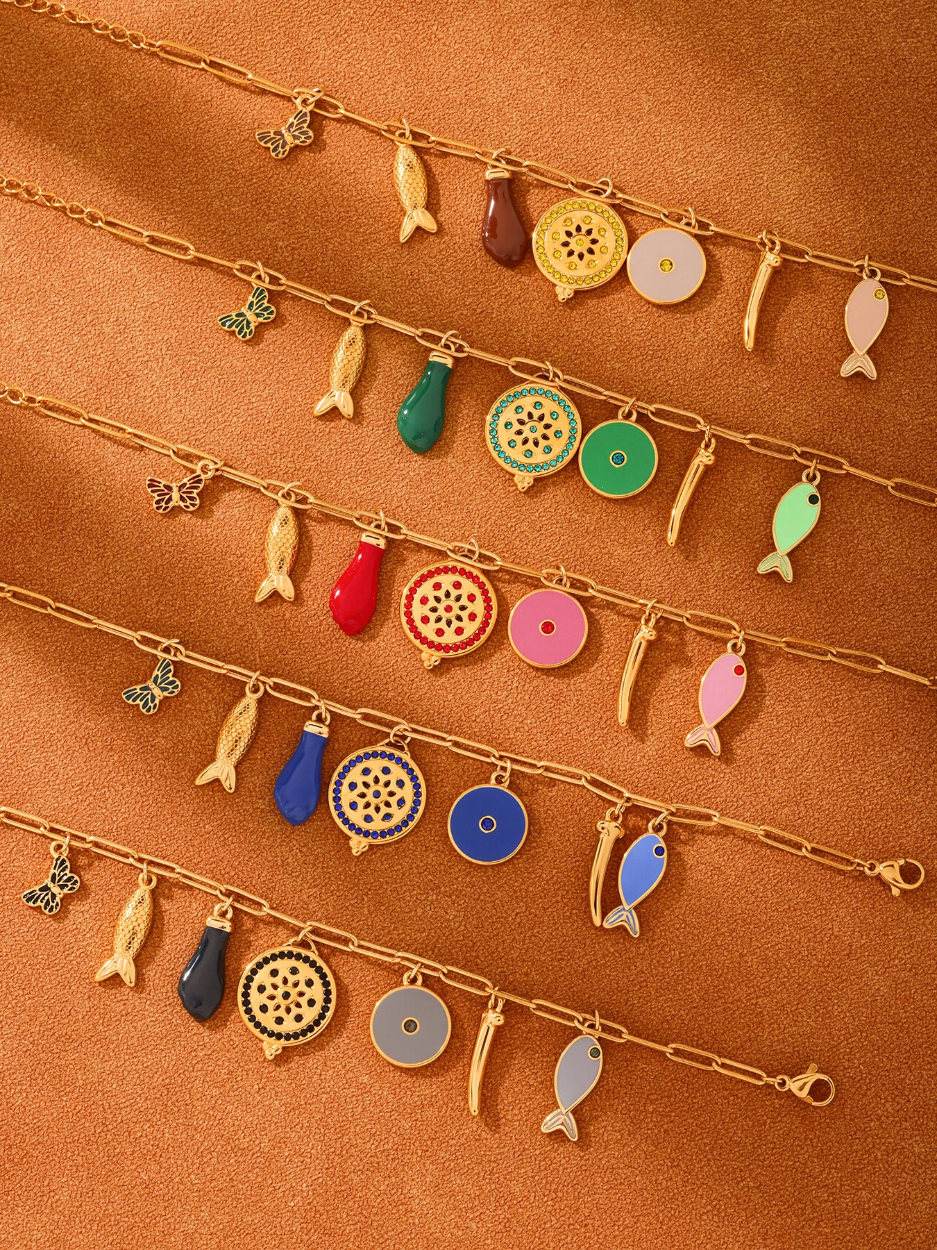 Planderful Dripping Oil Pendant Bracelet For Summer