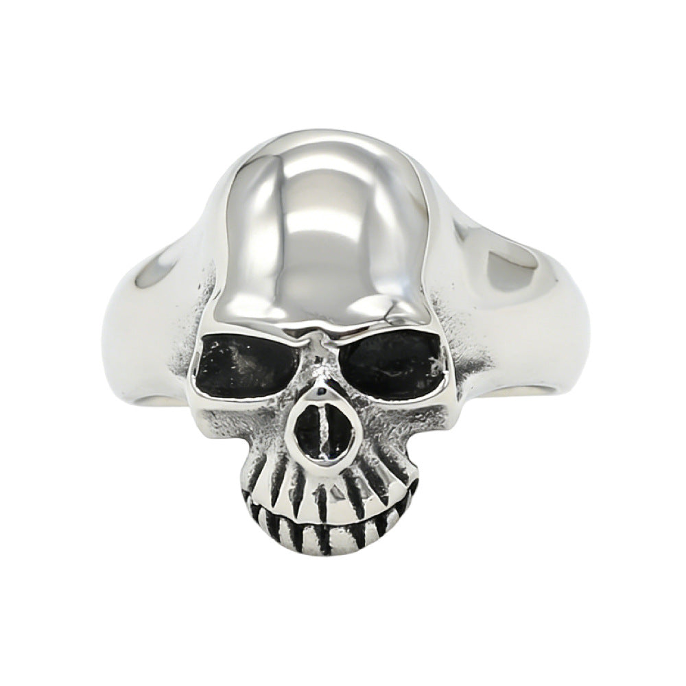 Planderful Titanium Skull Ring For Men Unisex Retro Gothic Protection Symbol Jewelry Everyday Genie Collection