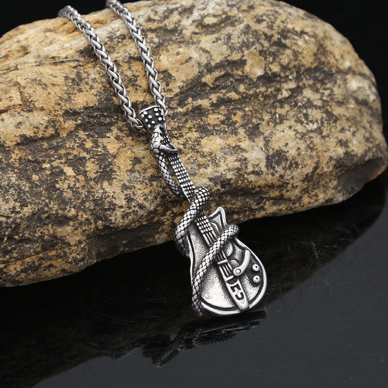 Personalized Titanium Steel Viper Necklace for Men