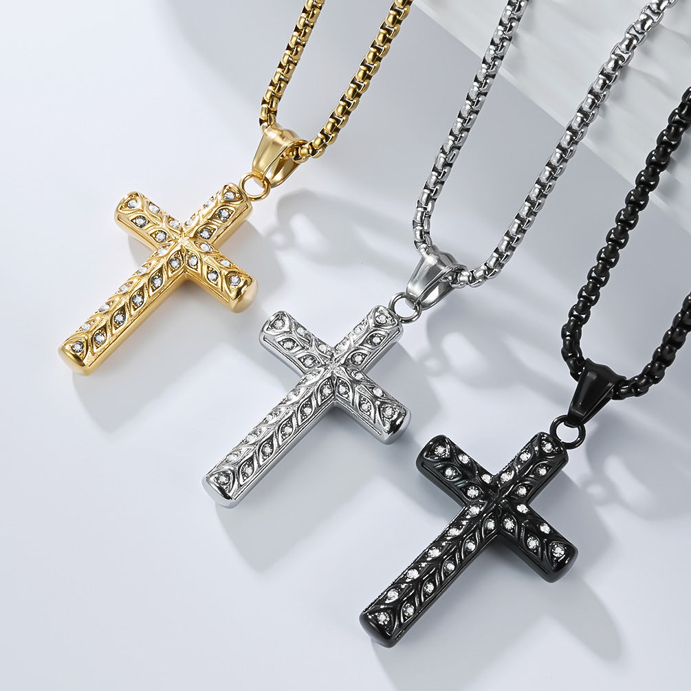 Stainless Steel Cross Vintage Necklace