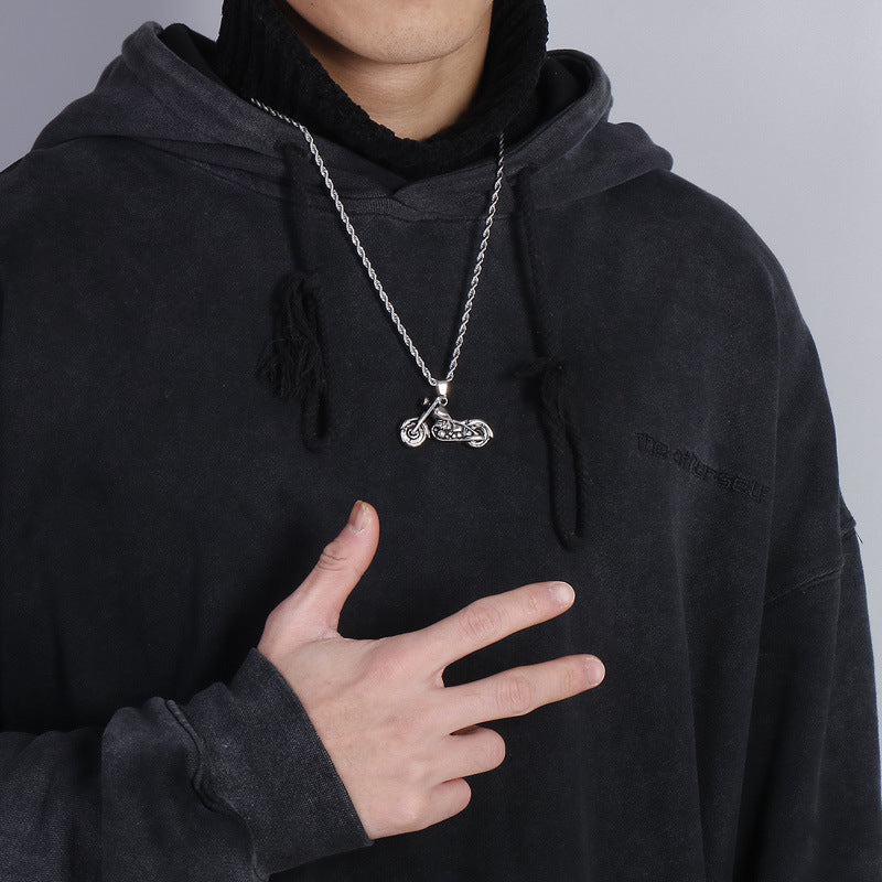 Trendy Hip-Hop Skull Animal Titanium Steel Men's Pendant