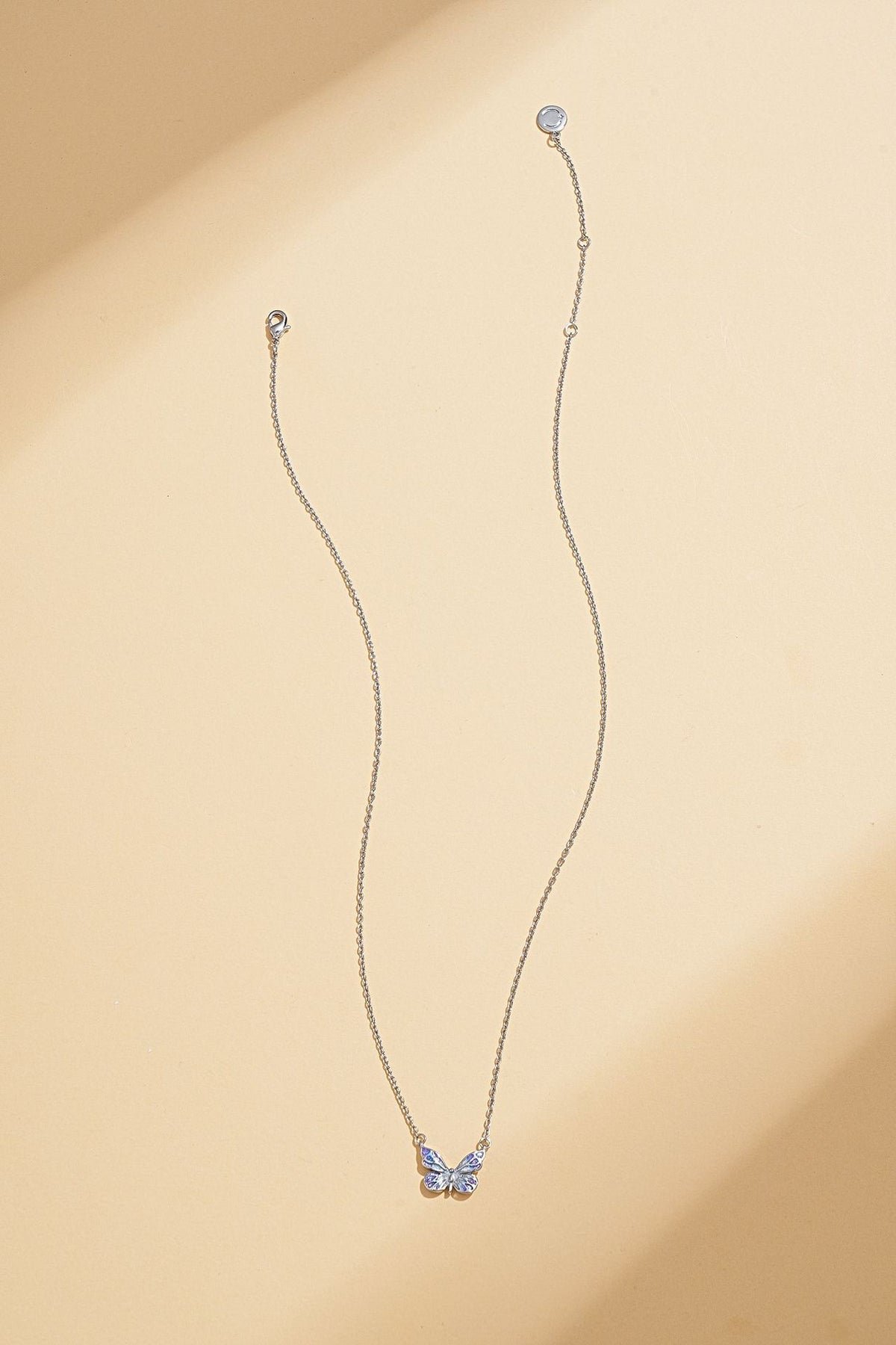 Enamel Gradient Butterfly Necklace