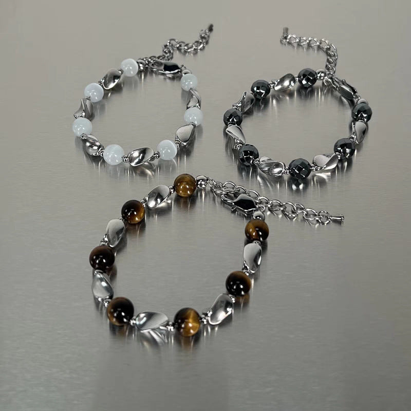 Planderful Jewelry Titanium Stainless Steel Mens Bracelet Fade Resistant Everyday Accessory For Modern Style