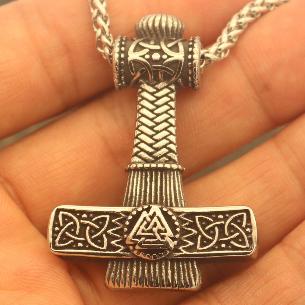 Planderful Odin Rune Necklace Unisex Titanium Steel Pendant