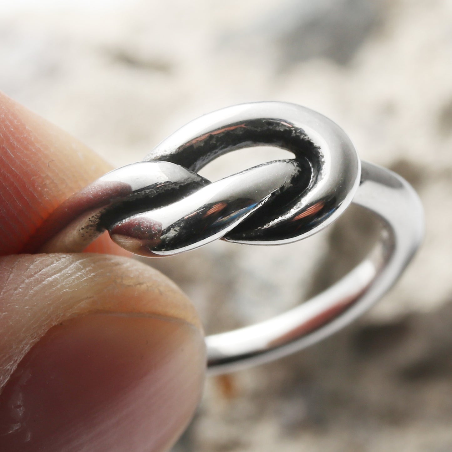 Titanium Steel Braided Knot Ring for Men - Retro Trendy Personalized Jewelry Accessory