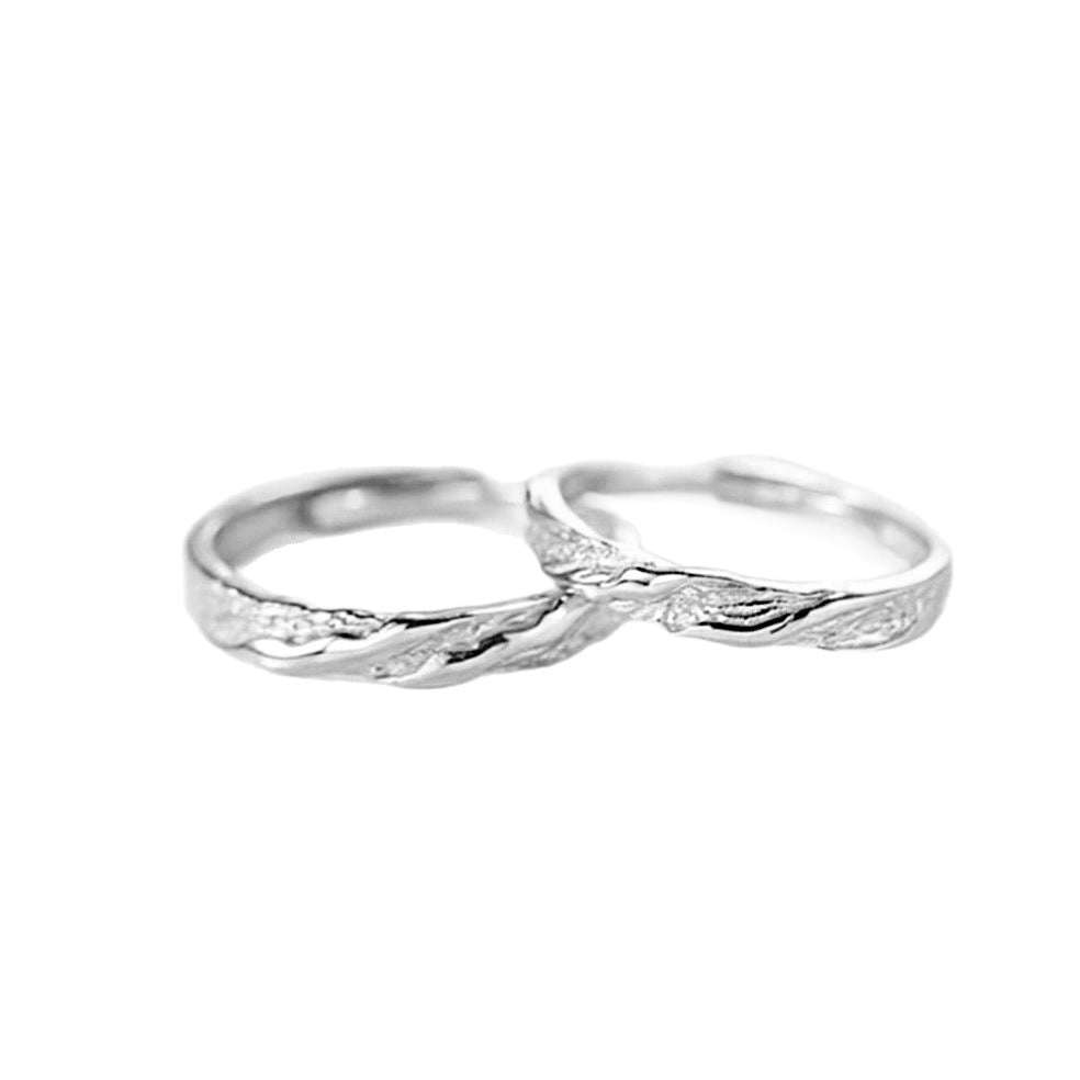Planderful Sterling Silver Couple Ring Adjustable