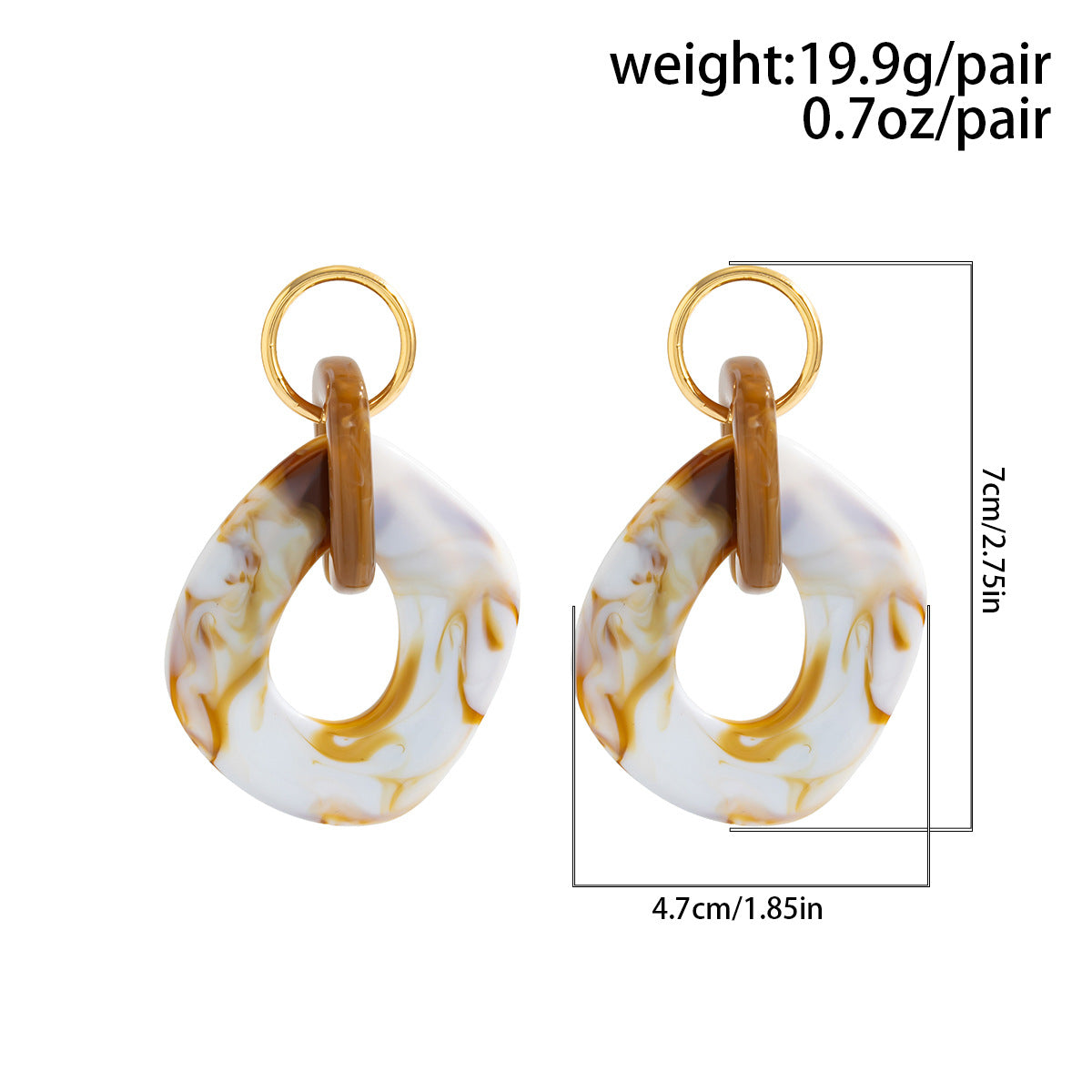 Planderful Vienna Verve Geometric Resin Earrings For Modern Women Bold Statement