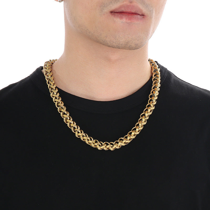 Planderful Personalized Mens Titanium Necklace Keel Chain