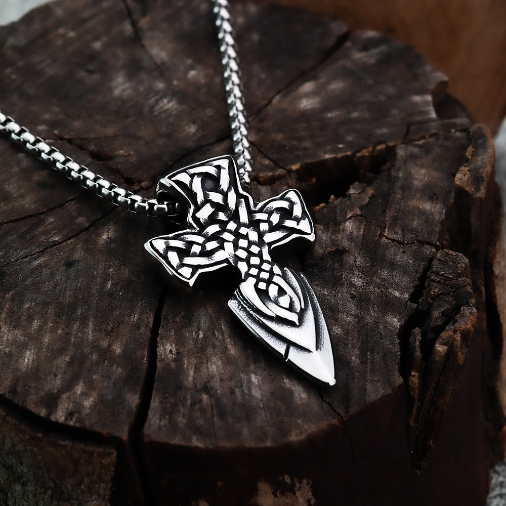 European And American Style Cross Celtic Knot Pendant Necklace