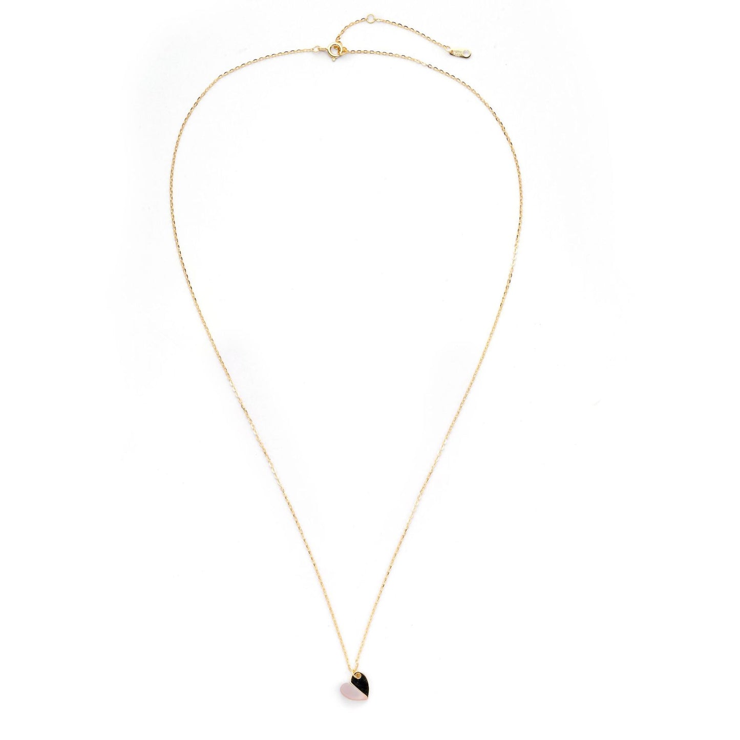 Natural Shell Heart-Shaped S925 Silver Necklace Women's Versatile Design