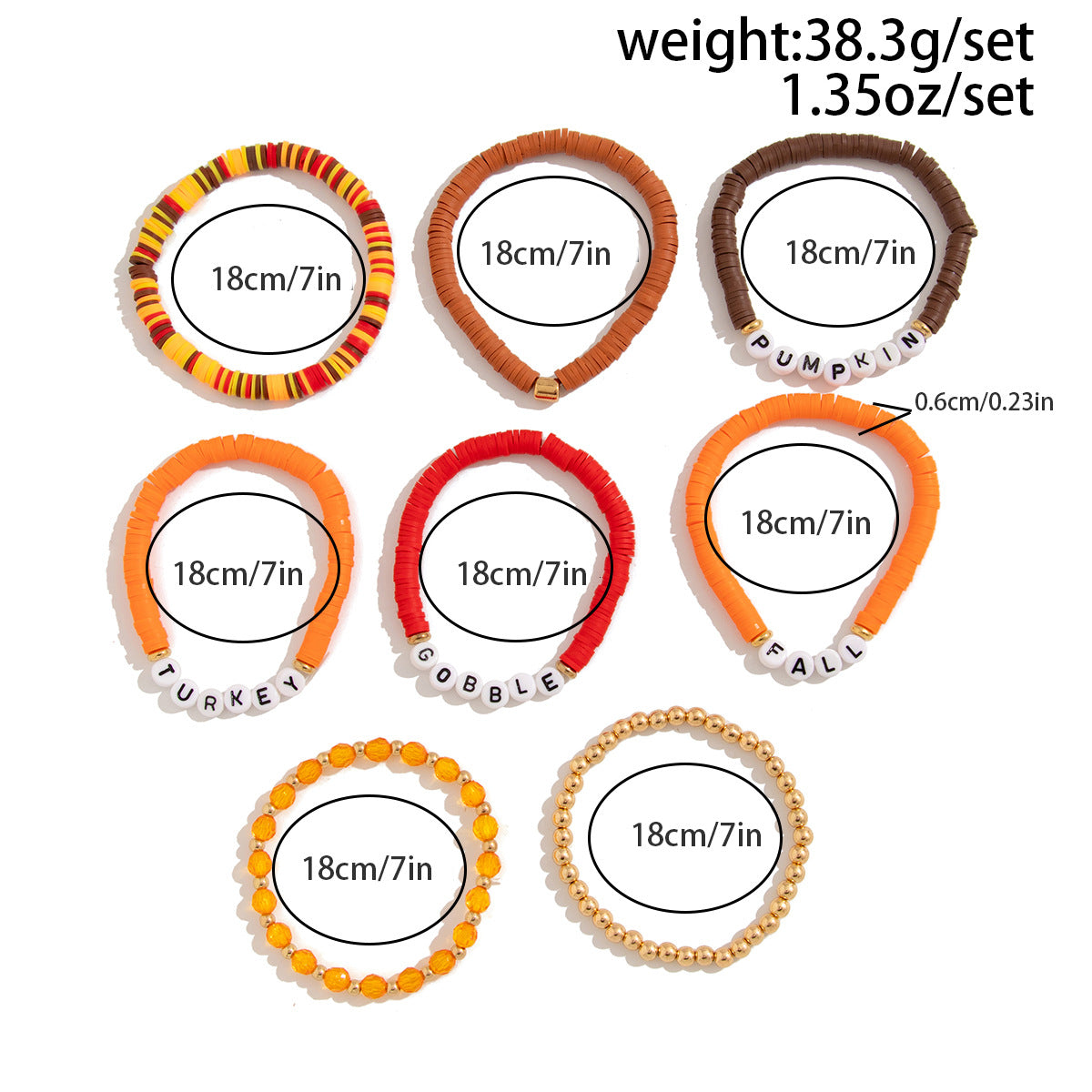 Planderful Thanksgiving Turkey Pendant Bracelet Personalized Letter Pumpkin Gift For Women