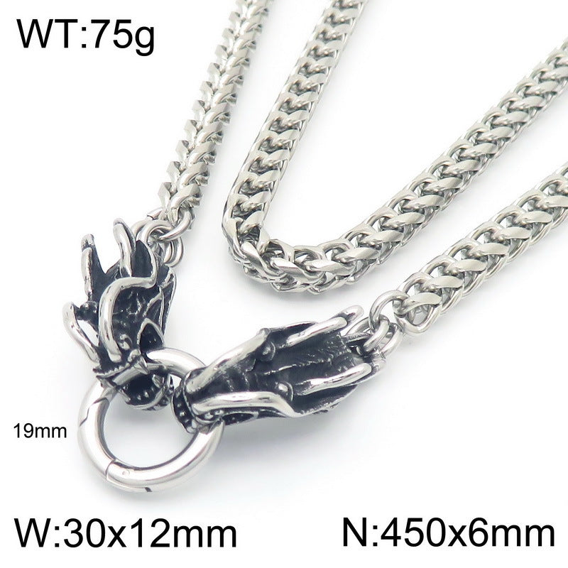 Planderful Collection Snake Necklace For Men Retro Punk