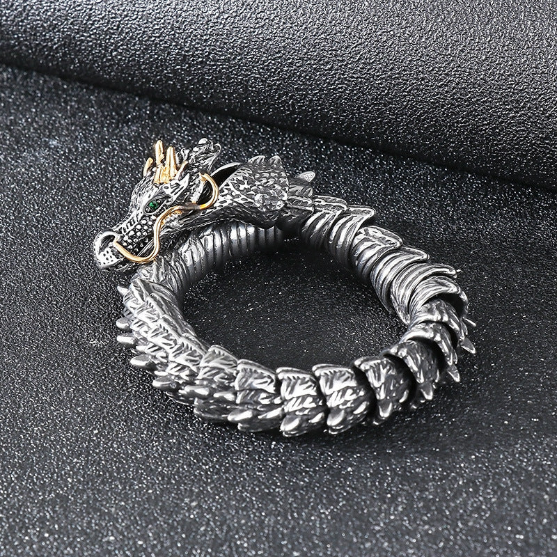 Planderful Dragon Bracelet For Men Stainless Steel Bold